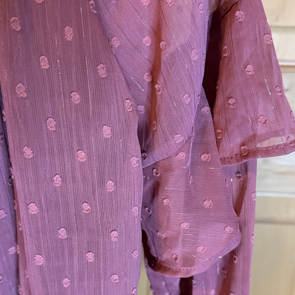 Pink Ruffled Women's Top - Picture 3 of 4